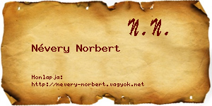 Névery Norbert névjegykártya