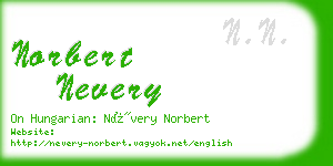 norbert nevery business card